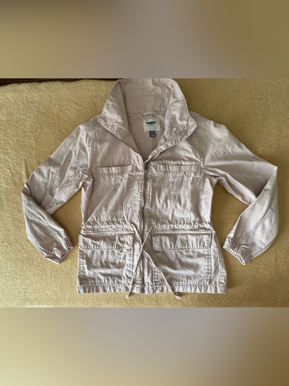 Old Navy Pale Pink Women's Utility Jacket with Drawstring Waist